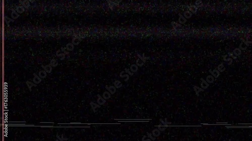 Vintage switch on, turn off Glitch noise static television VFX. Noise texture 4k