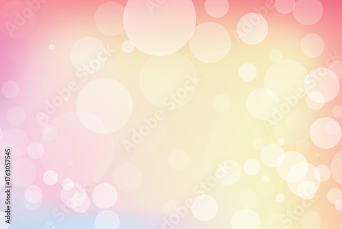 Cuadro en lienzo Soft pastel bokeh background with glowing circles a dreamy and ethereal backdrop