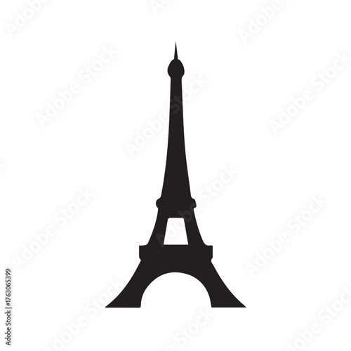 Typographic Eiffel Tower Logo Combining Letters and Architectural Art