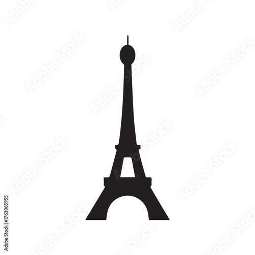 Dynamic Eiffel Tower Logo Representing Growth, Energy, and Modernity