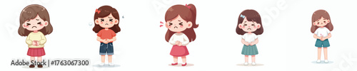 a little girl has a stomach ache