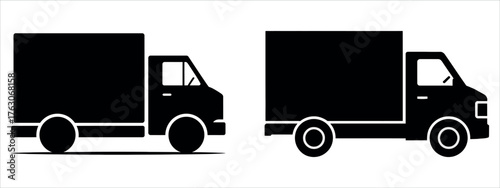 Delivery Truck Vector Illustration – Symbolizing fast shipping, logistics, and cargo transportation services in a minimalist design.
