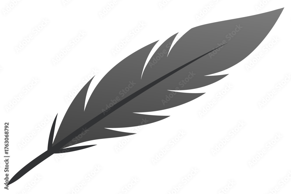 Obraz premium feather on white background