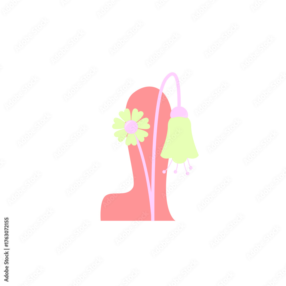 Fototapeta premium Vintage Botanical Flower Graphic