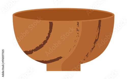 和食に合う木製のお椀のイラスト