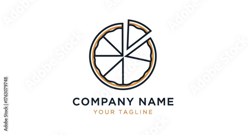 Minimalist Pizza Slice Logo Design for Food Business.