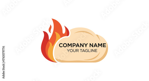 Fiery Cloud Logo with Company Name and Tagline.