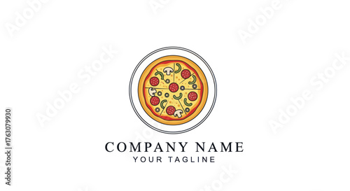 Delicious Pizza on a Plate - A Culinary Delight.