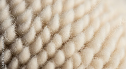 Soft Beige Wool Textile Close-Up Texture