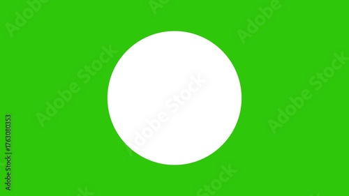 white Round Abstract, Round Oblong Shape, 4k video animated Simple Rounded Oblong, green screen