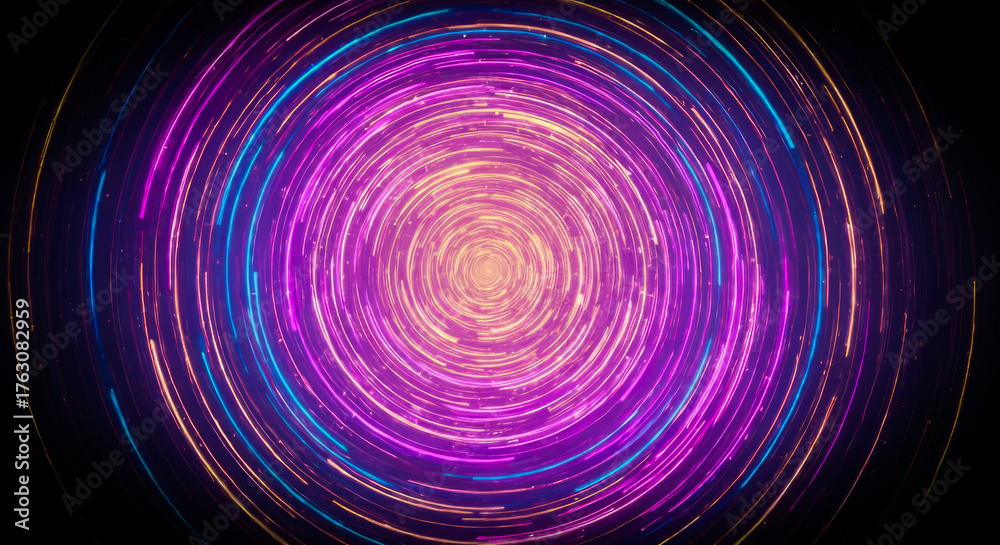 Obraz premium Abstract background in high-tech style with artificial lighting.
