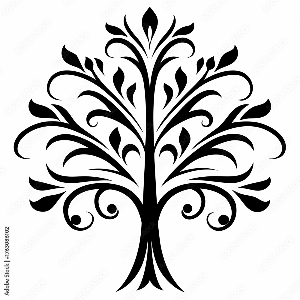 Obraz premium Cauliflower tree on white background.02