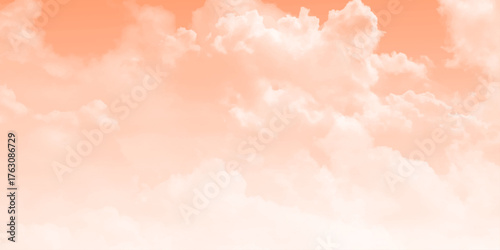 beauty abstract sweet soft pink with fluffy clouds on sky.