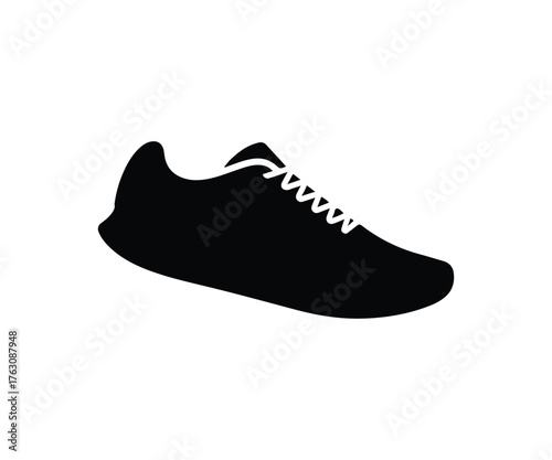 Modern athletic running shoe silhouette
