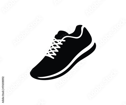 Vector running shoe with white laces