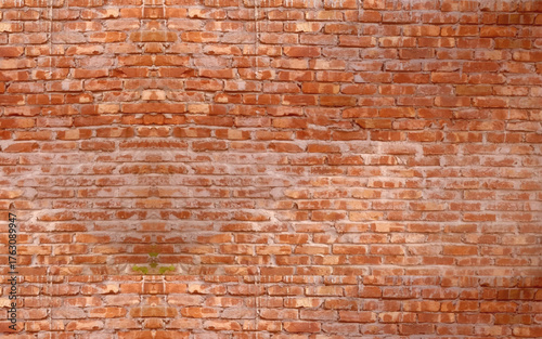 red bricks wall texture real wall soft light. Brick Wall Background. Detailed Brickwork Texture. Weathered Brick Wall with Mixed Colors