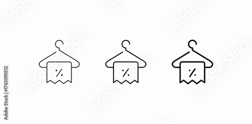 clothing sale discount icon sign vector