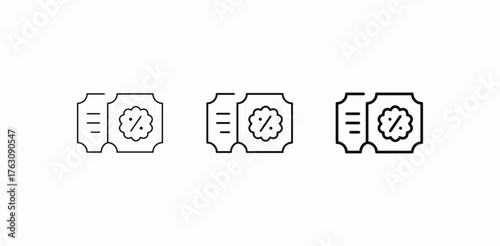 coupon voucher percent icon sign vector