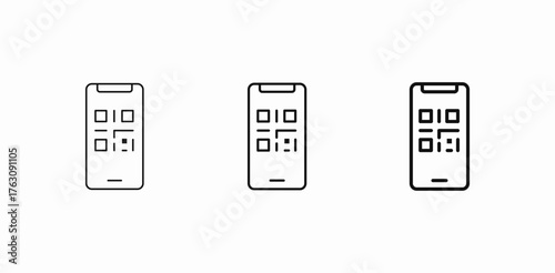 qr code payment icon sign vector