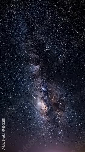 Stunning view of the Milky Way galaxy illuminating the night sky over a serene landscape