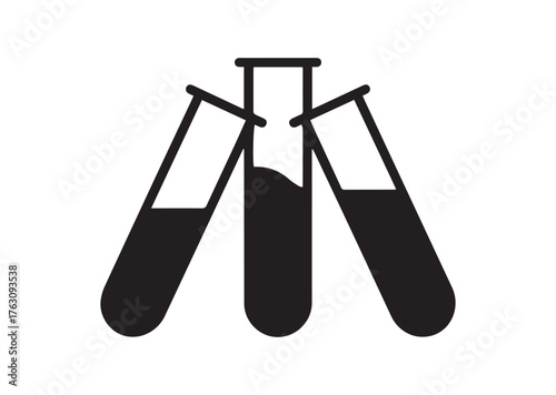 Test tubes icon, Test tubes Black vector