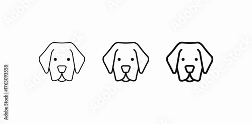 dog face head icon sign vector