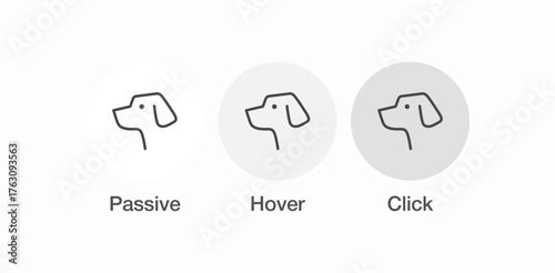 dog head profile icon sign vector