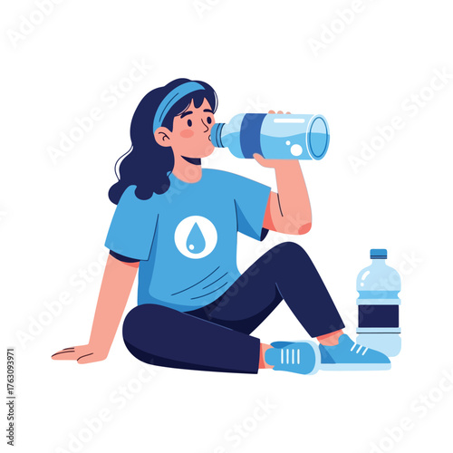 Stay hydrated with refreshing water break for healthy lifestyle choices