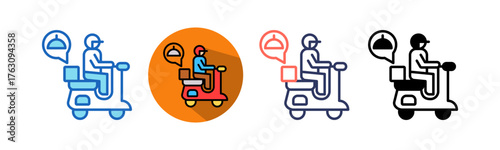 Food Delivery multistyle icon