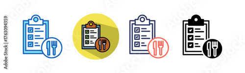 Meal Planning multistyle icon