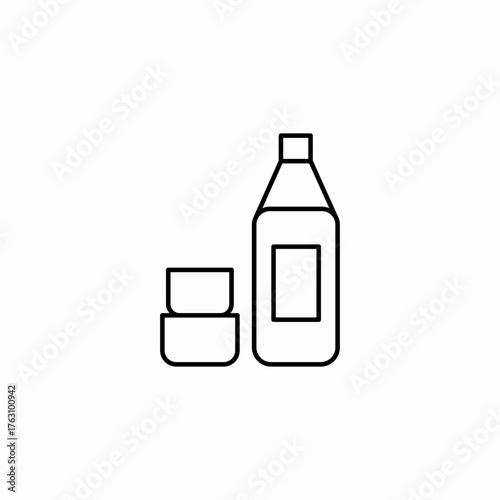 bottle shot glasses icon sign vector