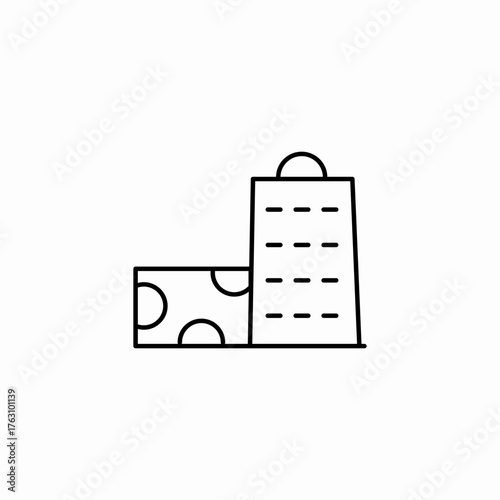 cheese grater food icon sign vector