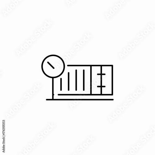 container weight check icon sign vector
