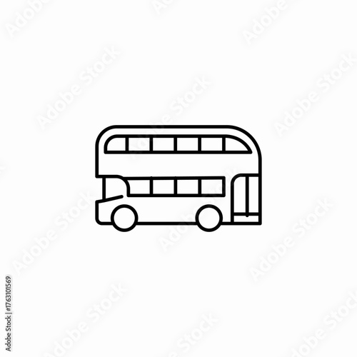 double decker bus icon sign vector