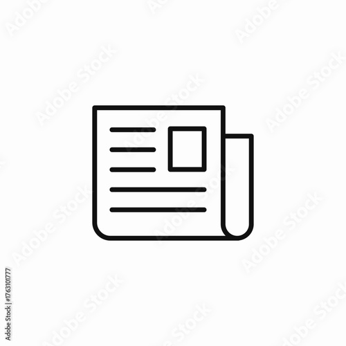 folded daily newspaper icon sign vector