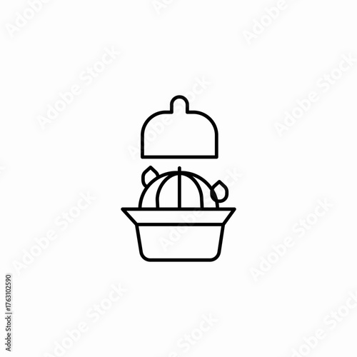 manual citrus juicer icon sign vector
