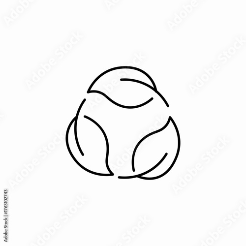 natural green recycling icon sign vector