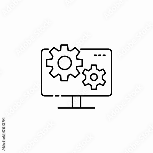 system settings gears icon sign vector