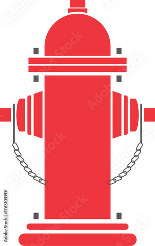 fire hydrant vector illustration Shows a red fire hydrant. Full-frame composition, red tone. Flat design style