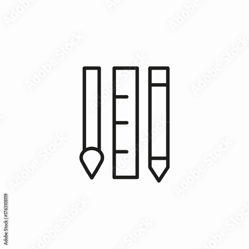 art tools set icon sign vector