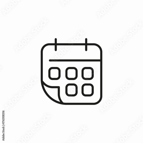 calendar app icon icon sign vector