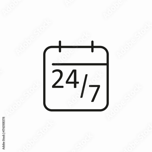 calendar with availability icon sign vector