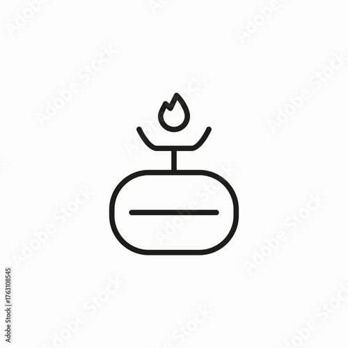 camping burner flame icon sign vector