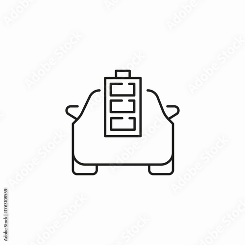 car battery pack icon sign vector