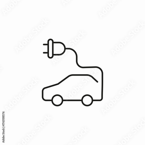 car charging cable icon sign vector