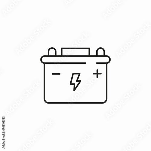 car battery power icon sign vector