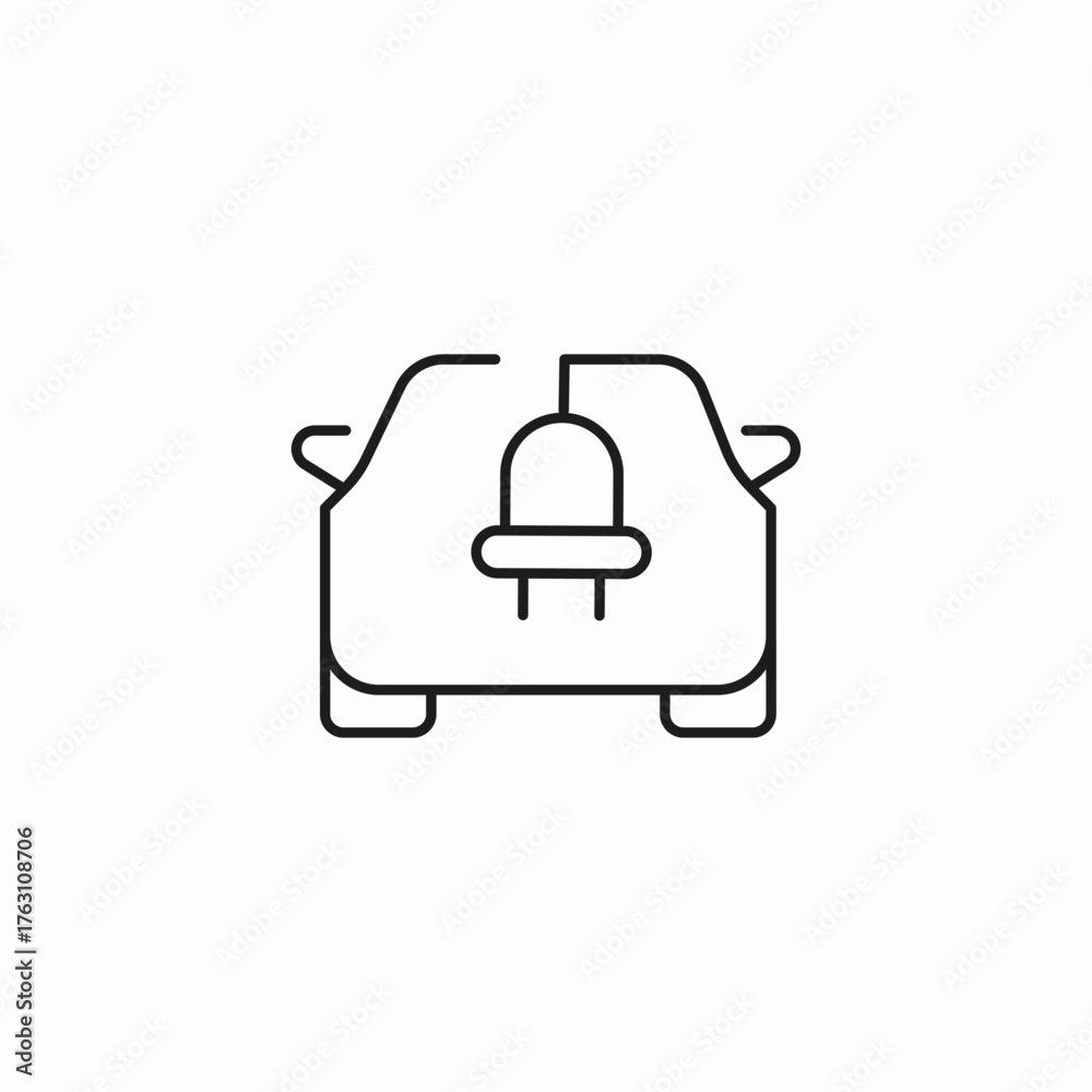 Fototapeta premium car with plug icon sign vector