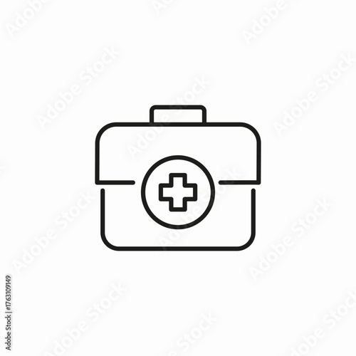 first aid box icon sign vector