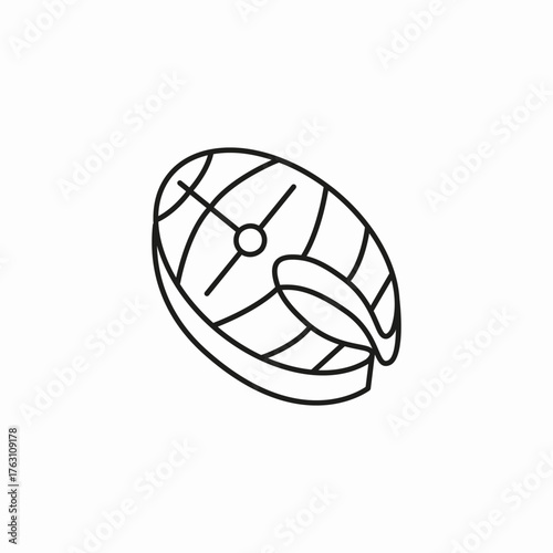 fish steak raw icon sign vector