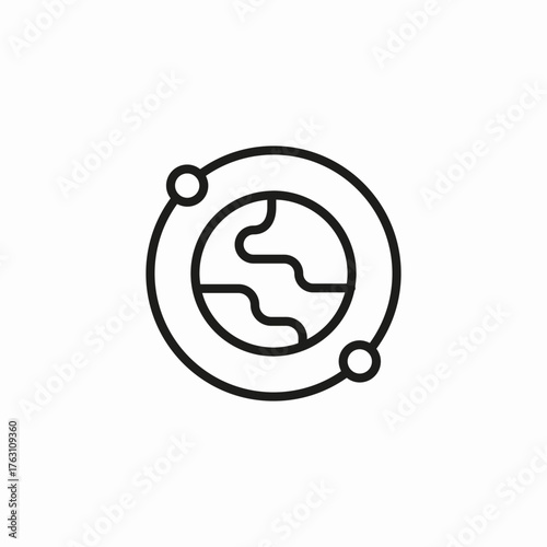 global climate orbit icon sign vector